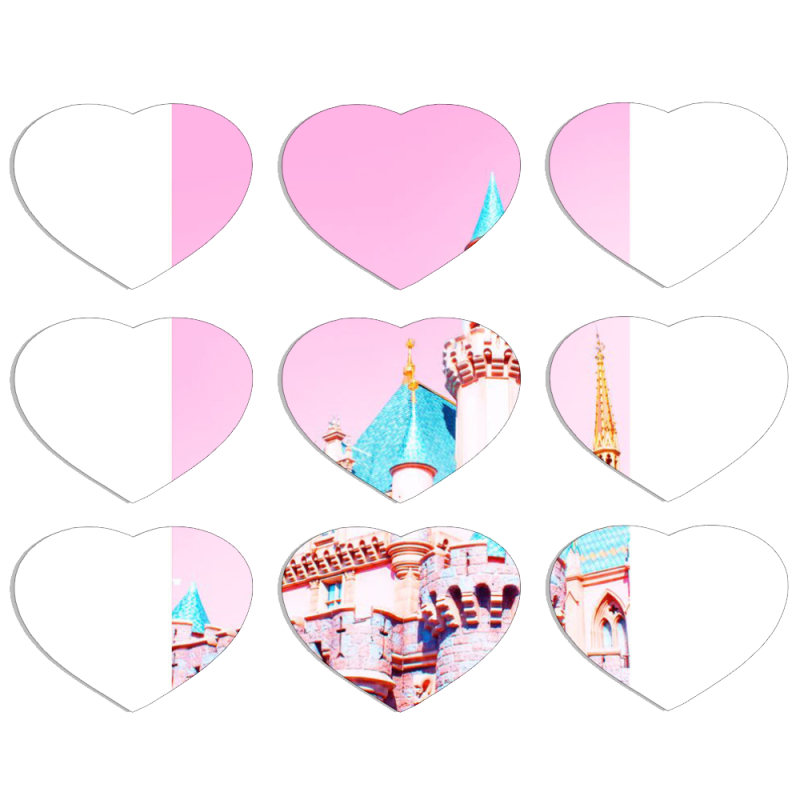 Магнитные фотопазлы Сердце 50 на 50 набор 9 штук 