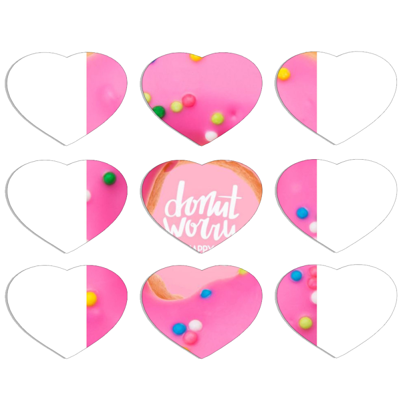 Магнитные фотопазлы Сердце 50 на 50 набор 9 штук 