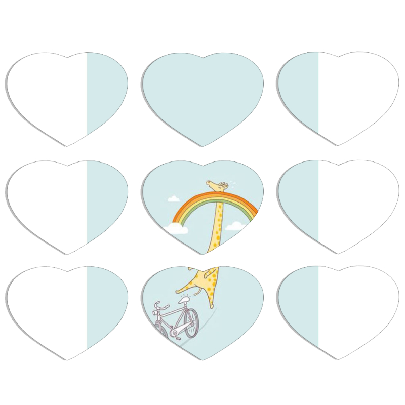 Магнитные фотопазлы Сердце 50 на 50 набор 9 штук 