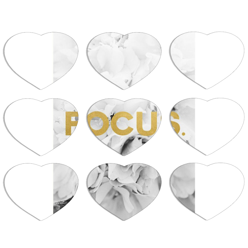Магнитные фотопазлы Сердце 50 на 50 набор 9 штук 