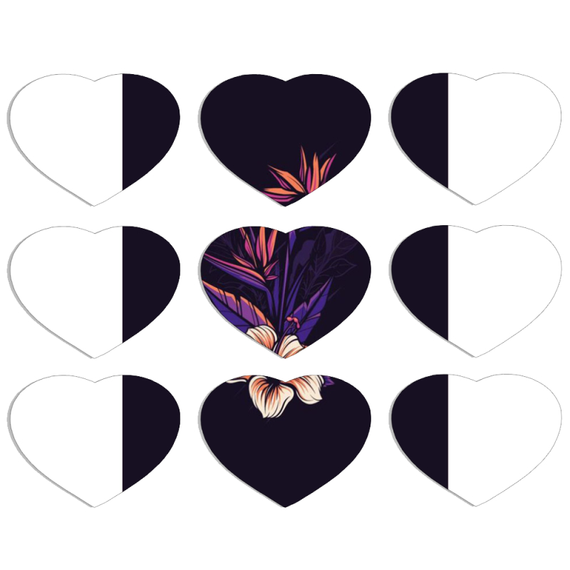 Магнитные фотопазлы Сердце 50 на 50 набор 9 штук 