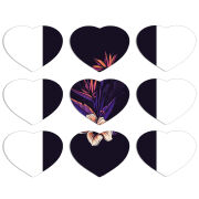 Магнитные фотопазлы Сердце 50 на 50 набор 9 штук 