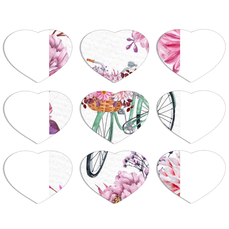Магнитные фотопазлы Сердце 50 на 50 набор 9 штук 