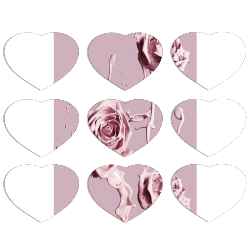 Магнитные фотопазлы Сердце 50 на 50 набор 9 штук 