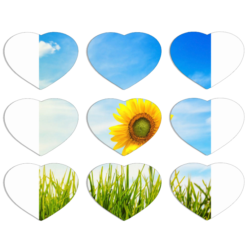 Магнитные фотопазлы Сердце 50 на 50 набор 9 штук Sunflower Heaven