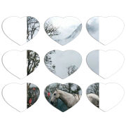 Магнитные фотопазлы Сердце 50 на 50 набор 9 штук 