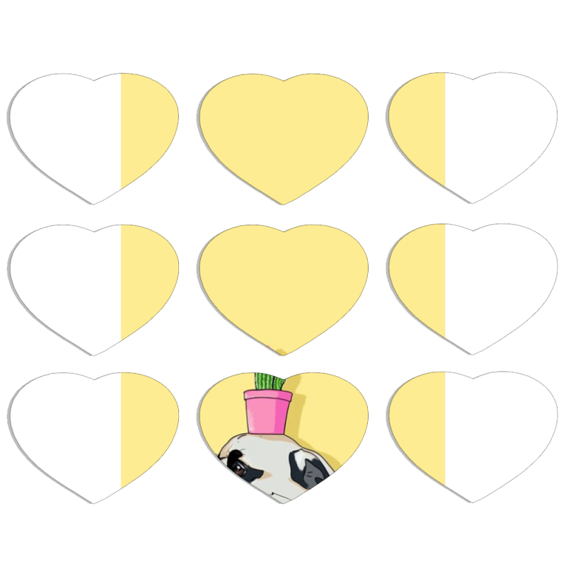 Магнитные фотопазлы Сердце 50 на 50 набор 9 штук 