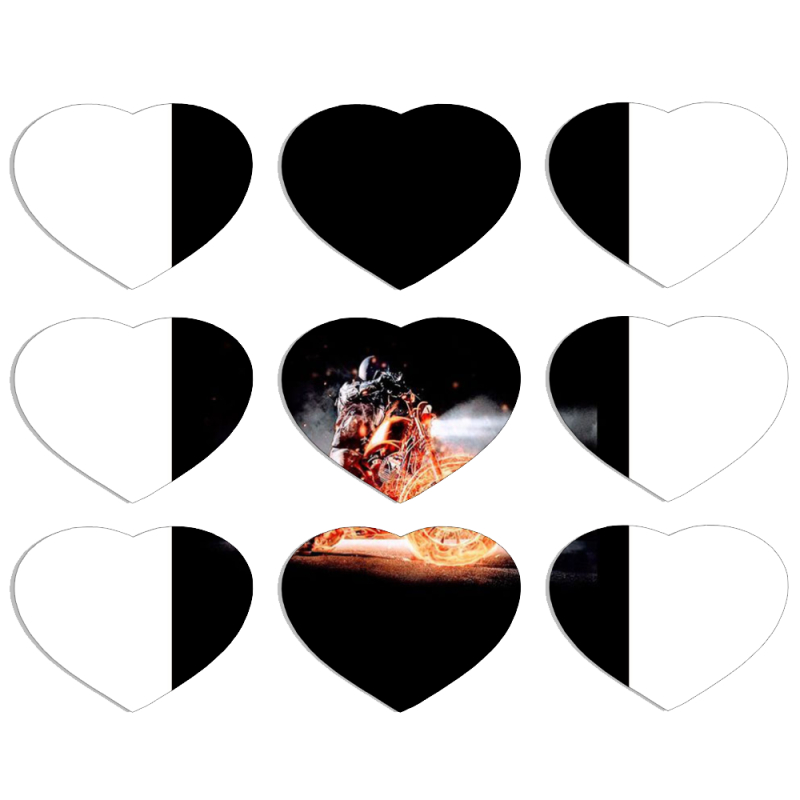 Магнитные фотопазлы Сердце 50 на 50 набор 9 штук 
