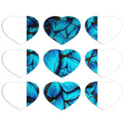 Магнитные фотопазлы Сердце 50 на 50 набор 9 штук лазурные бабочки