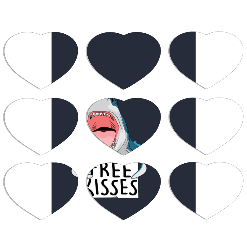 Магнитные фотопазлы Сердце 50 на 50 набор 9 штук 