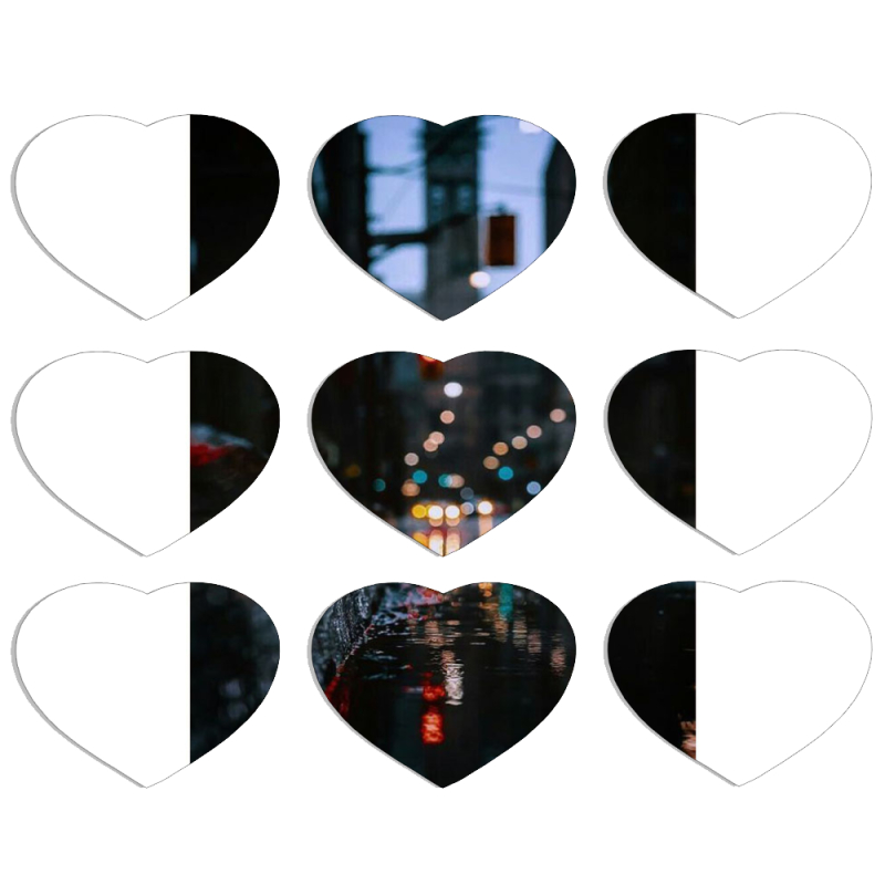 Магнитные фотопазлы Сердце 50 на 50 набор 9 штук 