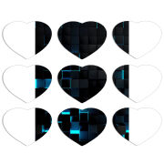 Магнитные фотопазлы Сердце 50 на 50 набор 9 штук Cubes