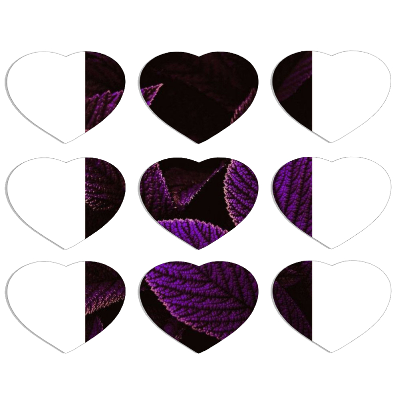 Магнитные фотопазлы Сердце 50 на 50 набор 9 штук 