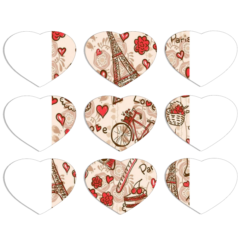 Магнитные фотопазлы Сердце 50 на 50 набор 9 штук 
