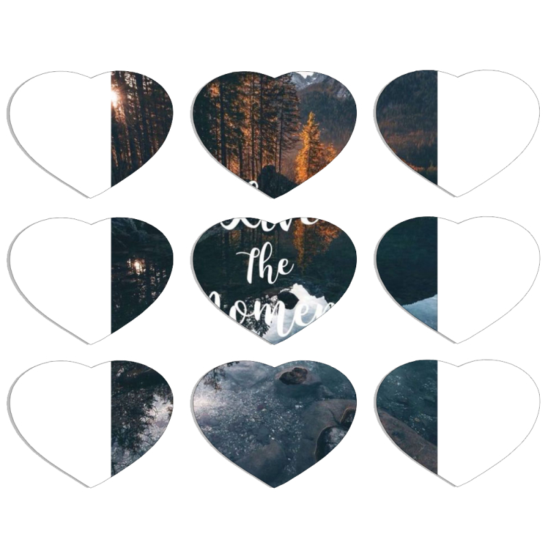 Магнитные фотопазлы Сердце 50 на 50 набор 9 штук 