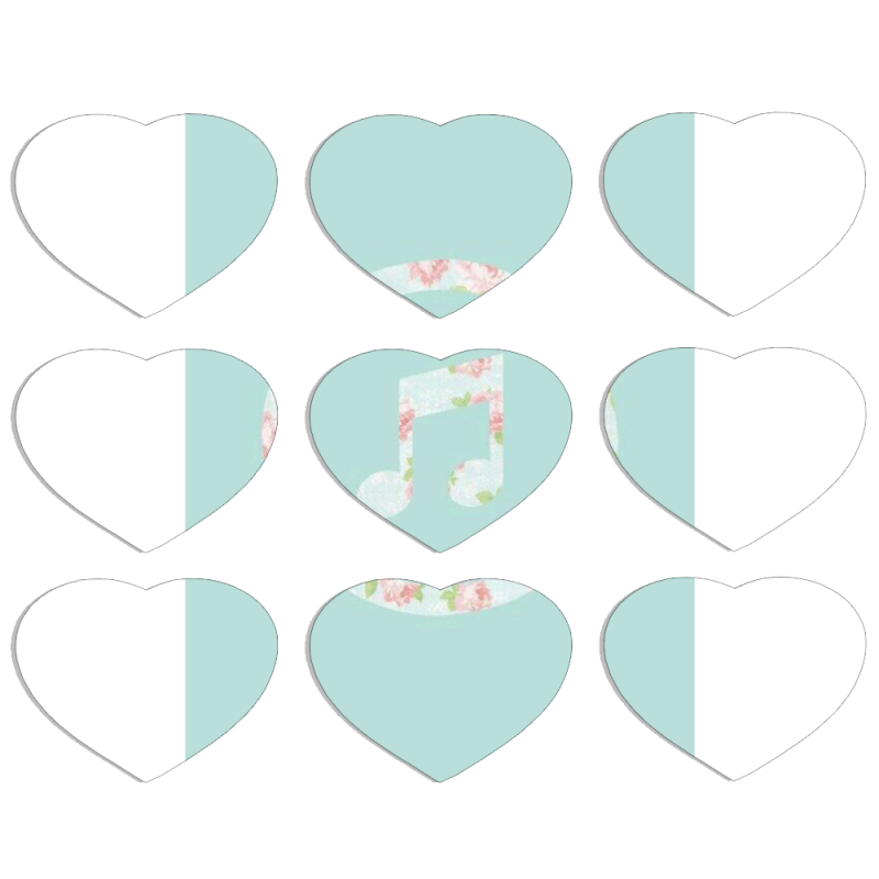 Магнитные фотопазлы Сердце 50 на 50 набор 9 штук 