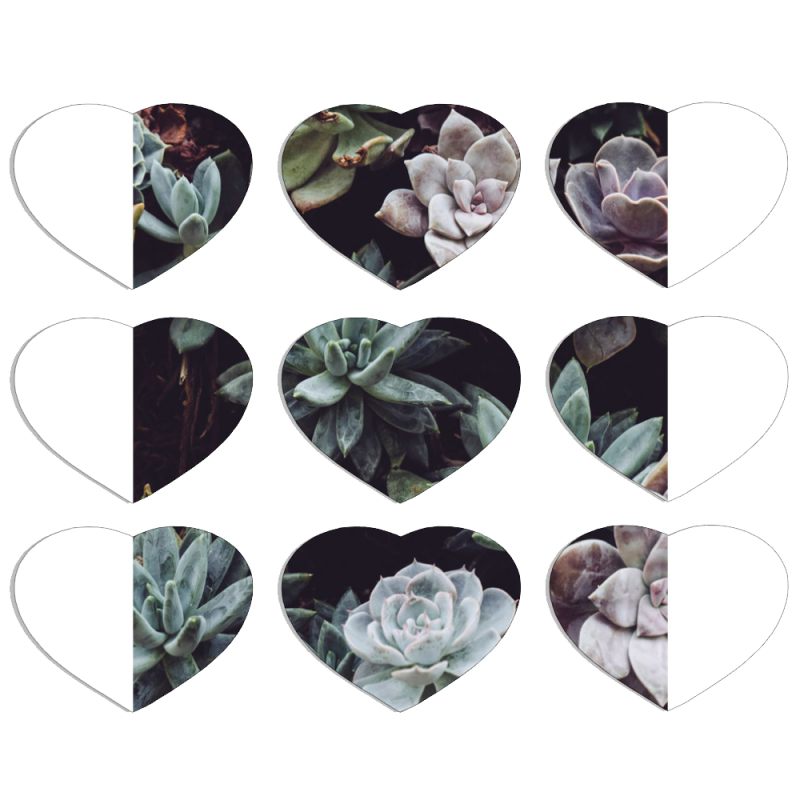 Магнитные фотопазлы Сердце 50 на 50 набор 9 штук 