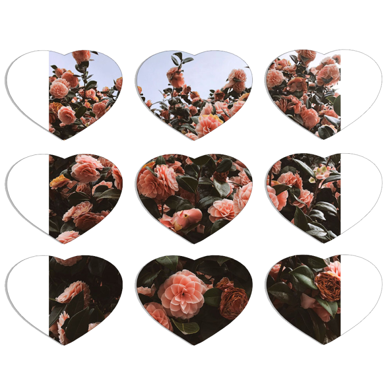 Магнитные фотопазлы Сердце 50 на 50 набор 9 штук 