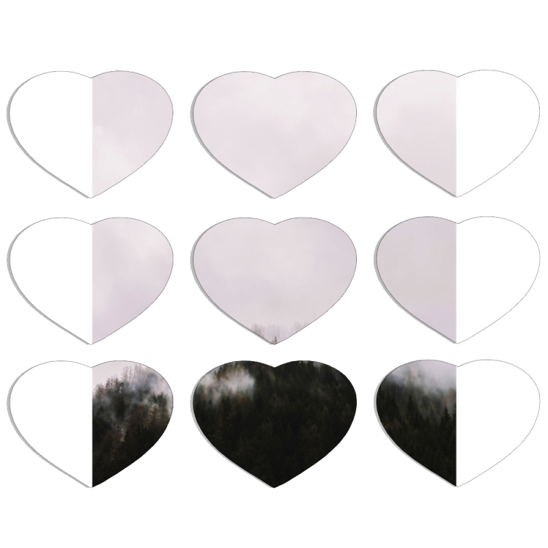 Магнитные фотопазлы Сердце 50 на 50 набор 9 штук 
