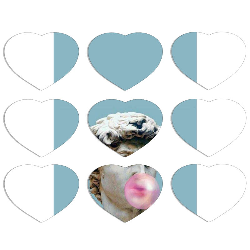 Магнитные фотопазлы Сердце 50 на 50 набор 9 штук 