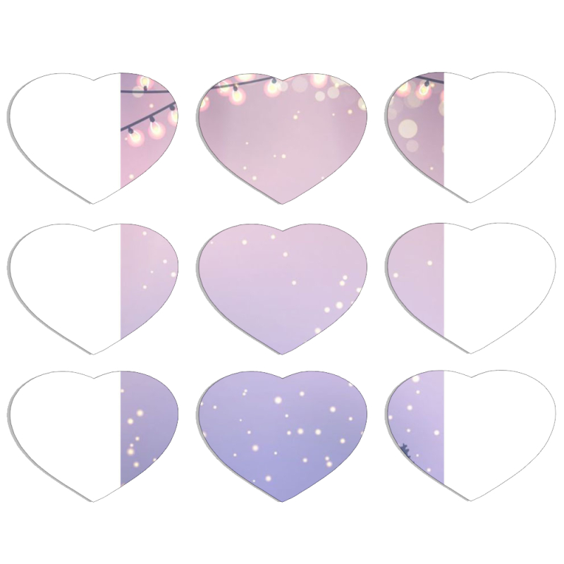 Магнитные фотопазлы Сердце 50 на 50 набор 9 штук 