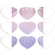 Магнитные фотопазлы Сердце 50 на 50 набор 9 штук 