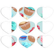 Магнитные фотопазлы Сердце 50 на 50 набор 9 штук 