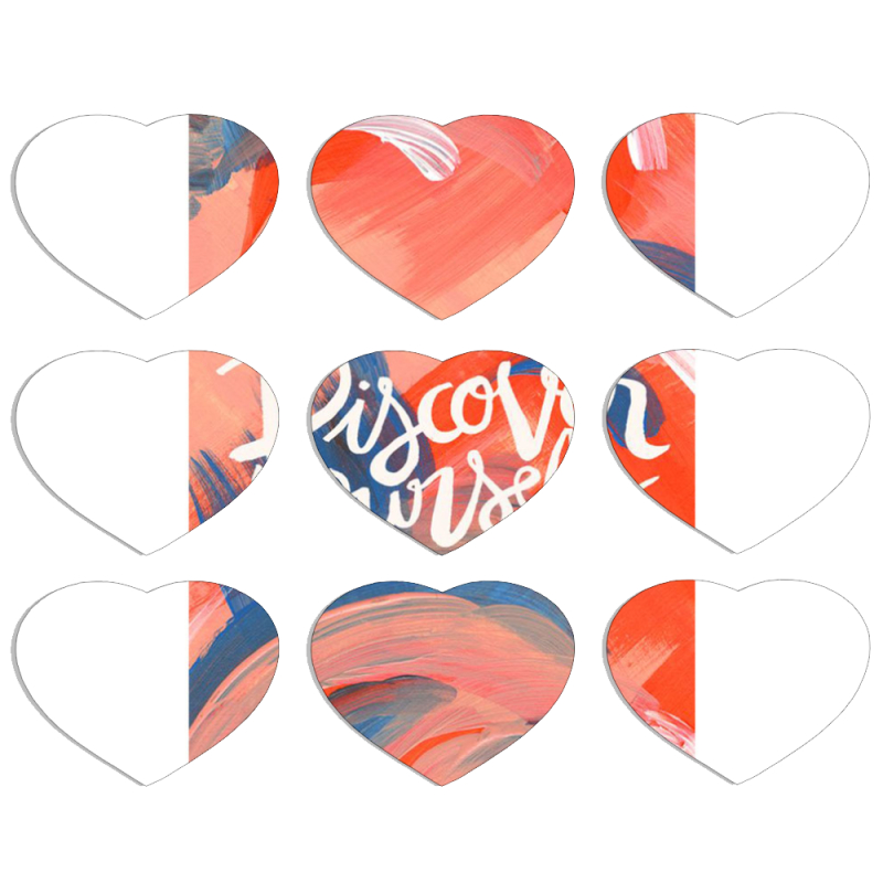 Магнитные фотопазлы Сердце 50 на 50 набор 9 штук 