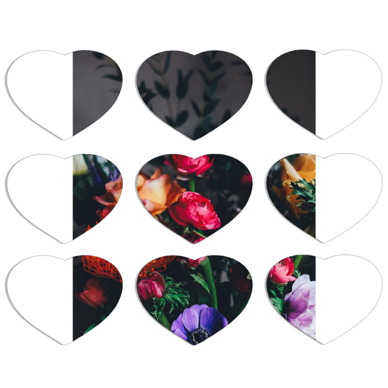Магнитные фотопазлы Сердце 50 на 50 набор 9 штук 