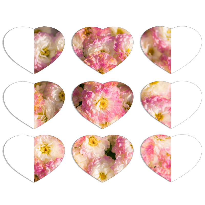 Магнитные фотопазлы Сердце 50 на 50 набор 9 штук 