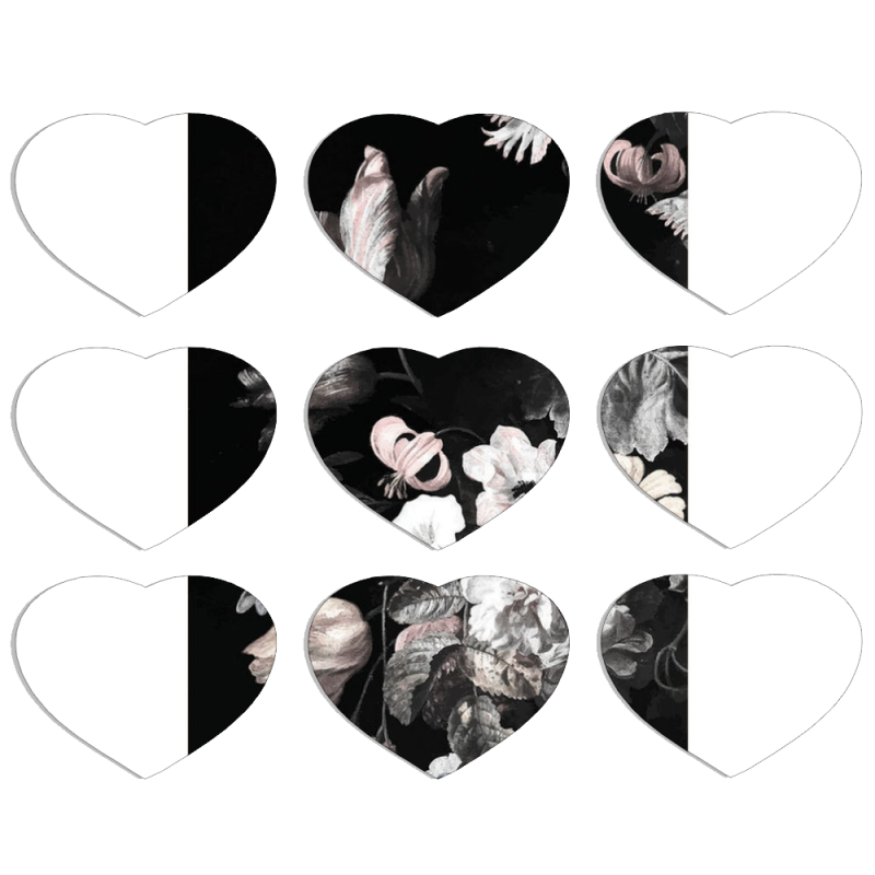 Магнитные фотопазлы Сердце 50 на 50 набор 9 штук 