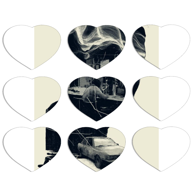 Магнитные фотопазлы Сердце 50 на 50 набор 9 штук 