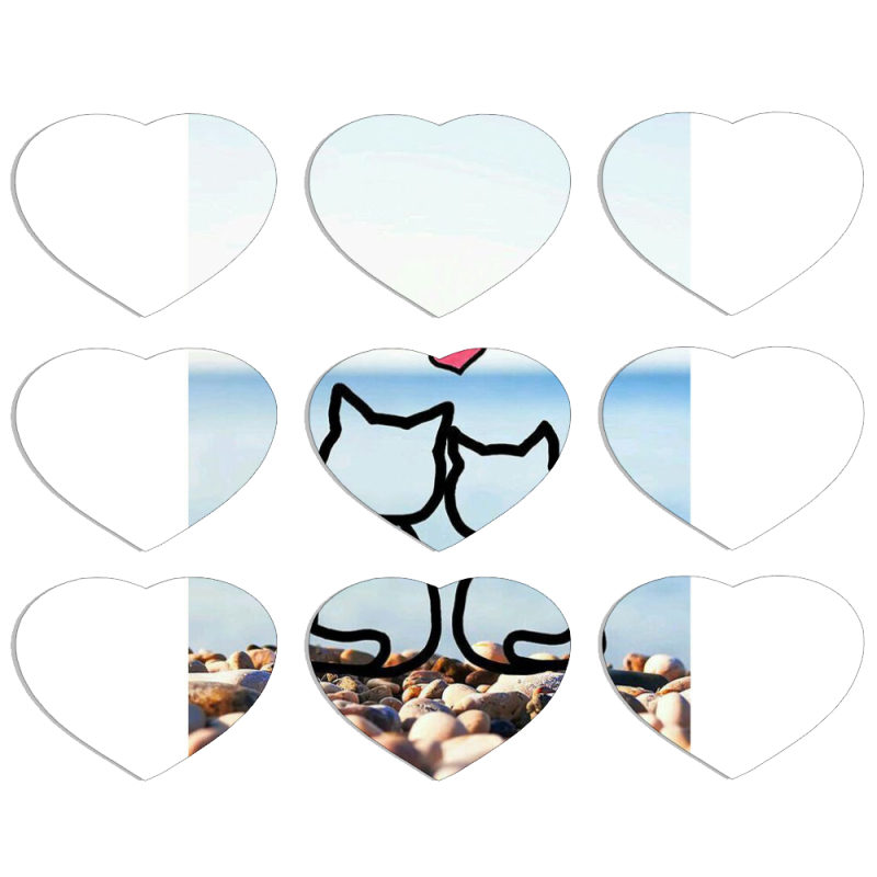 Магнитные фотопазлы Сердце 50 на 50 набор 9 штук 