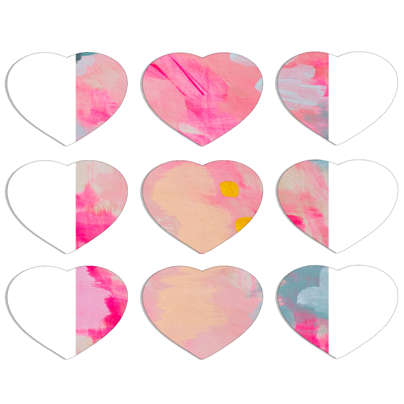 Магнитные фотопазлы Сердце 50 на 50 набор 9 штук 