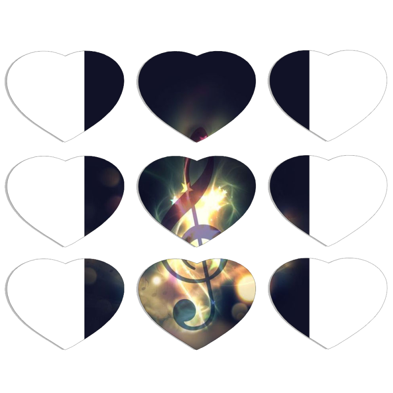 Магнитные фотопазлы Сердце 50 на 50 набор 9 штук 