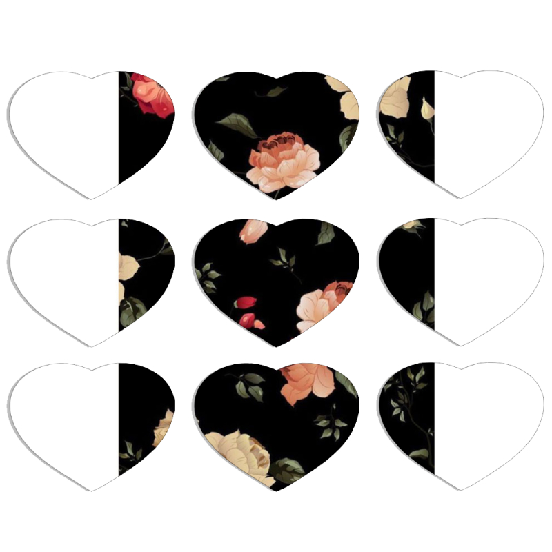 Магнитные фотопазлы Сердце 50 на 50 набор 9 штук 
