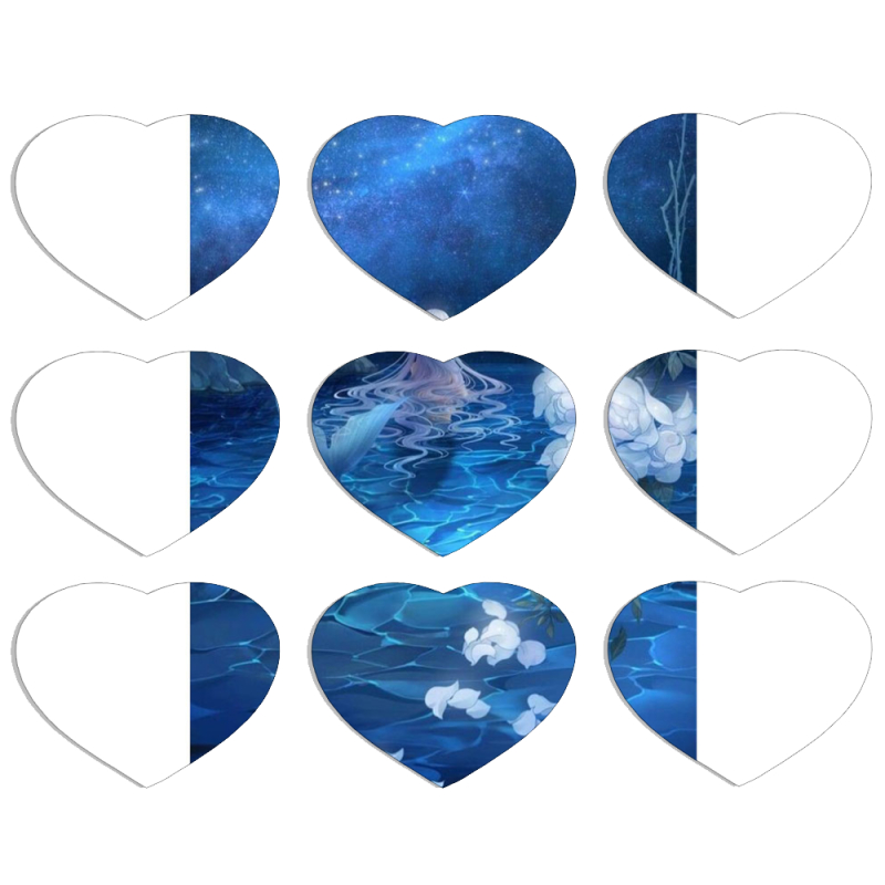 Магнитные фотопазлы Сердце 50 на 50 набор 9 штук 