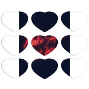 Магнитные фотопазлы Сердце 50 на 50 набор 9 штук 