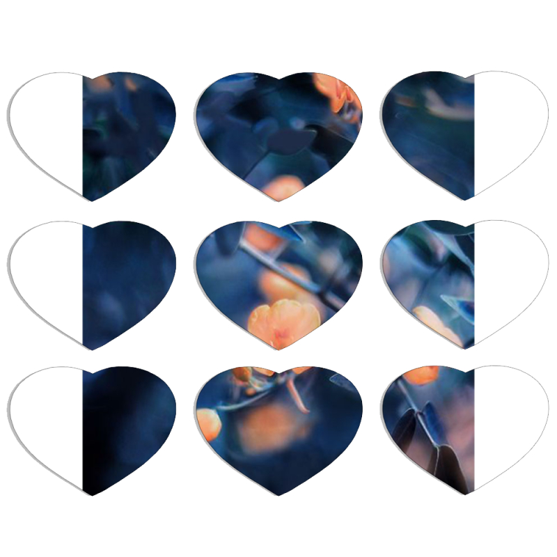 Магнитные фотопазлы Сердце 50 на 50 набор 9 штук 