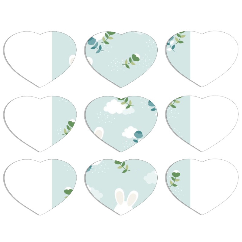 Магнитные фотопазлы Сердце 50 на 50 набор 9 штук 