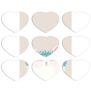 Магнитные фотопазлы Сердце 50 на 50 набор 9 штук 