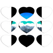 Магнитные фотопазлы Сердце 50 на 50 набор 9 штук 