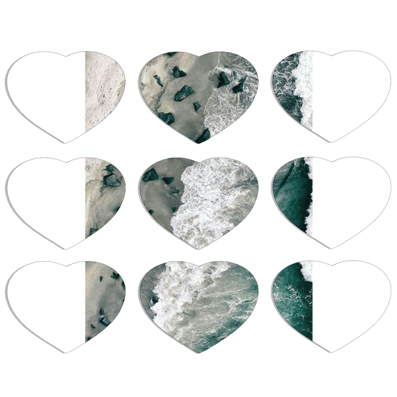 Магнитные фотопазлы Сердце 50 на 50 набор 9 штук 