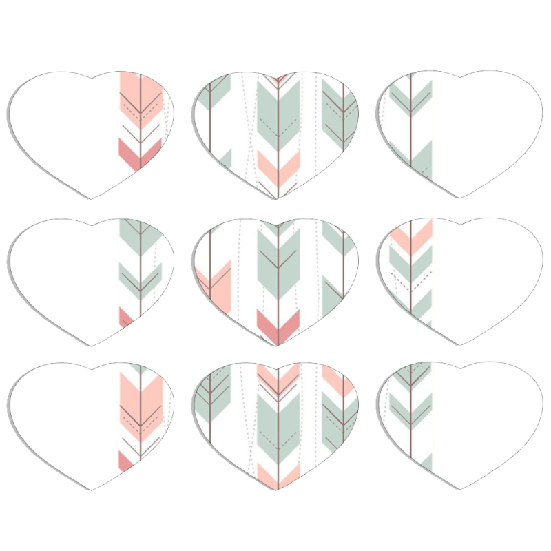 Магнитные фотопазлы Сердце 50 на 50 набор 9 штук 