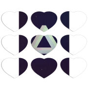 Магнитные фотопазлы Сердце 50 на 50 набор 9 штук 