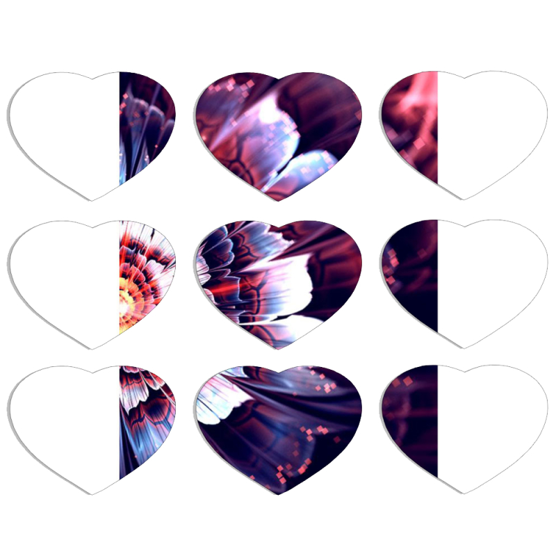 Магнитные фотопазлы Сердце 50 на 50 набор 9 штук 