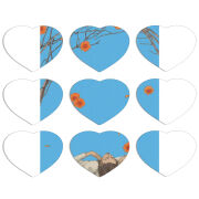 Магнитные фотопазлы Сердце 50 на 50 набор 9 штук 