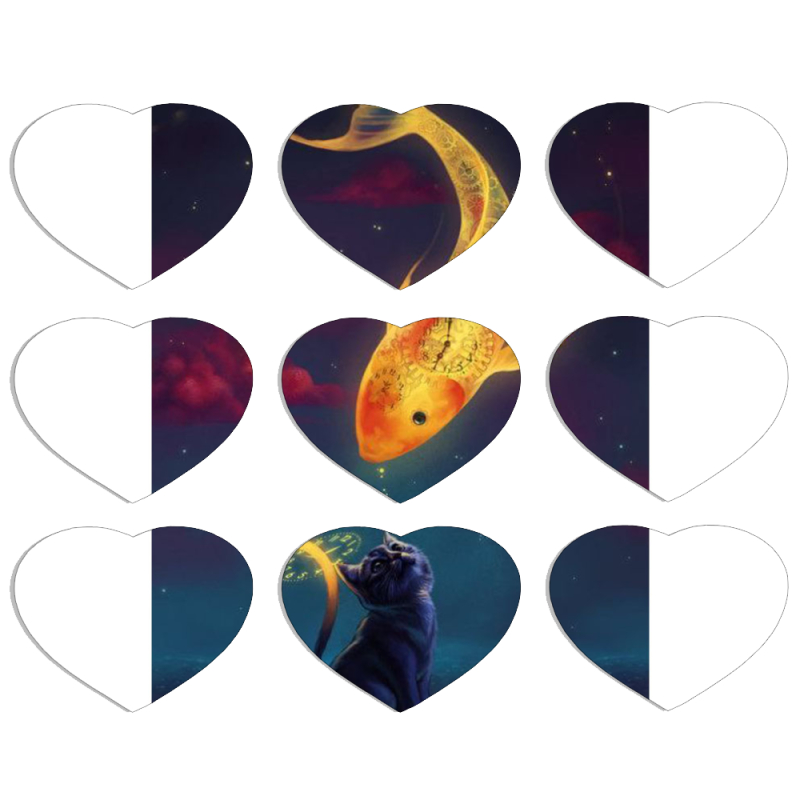 Магнитные фотопазлы Сердце 50 на 50 набор 9 штук 