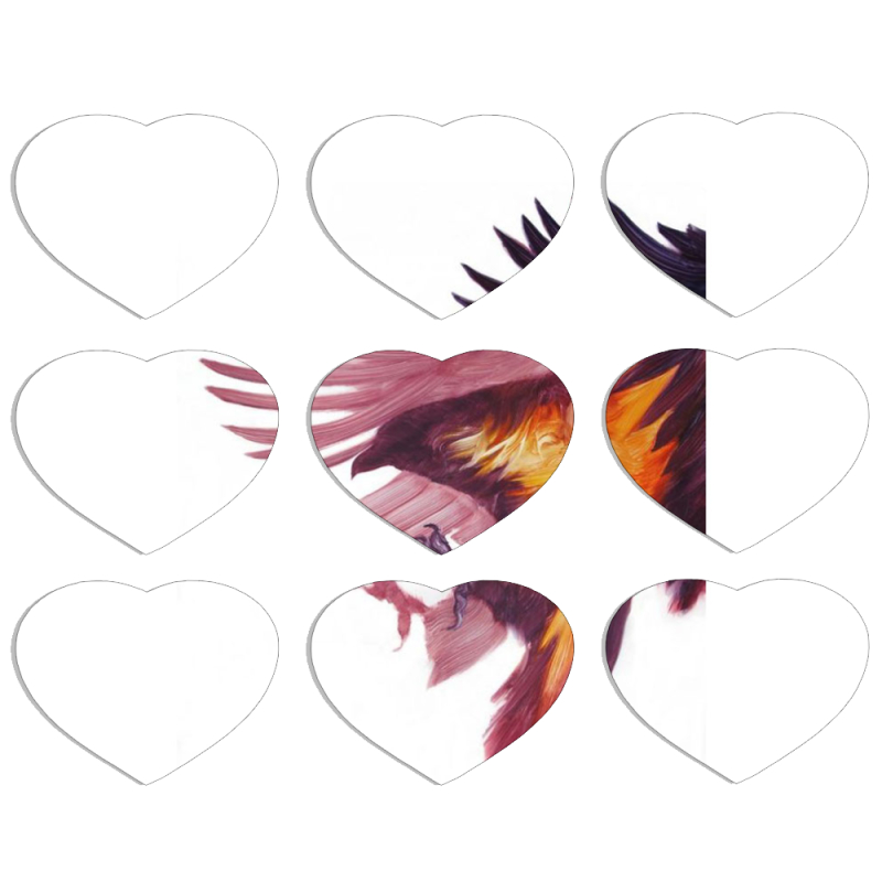 Магнитные фотопазлы Сердце 50 на 50 набор 9 штук 