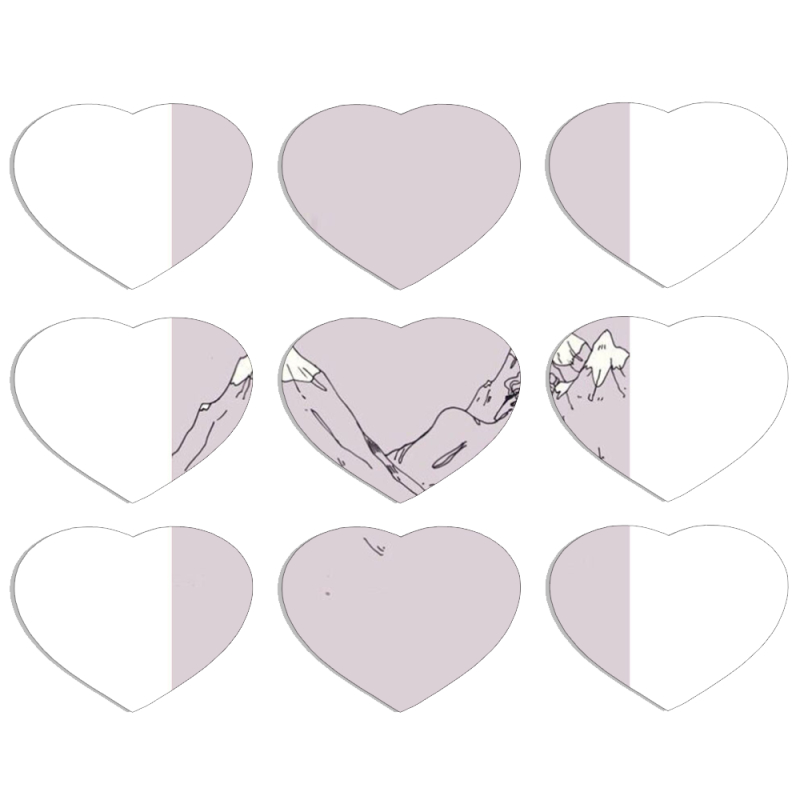 Магнитные фотопазлы Сердце 50 на 50 набор 9 штук 